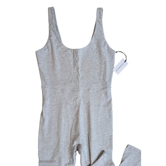 WeWoreWhat REVOLVE Heather Gray Henley Flare Jumpsuit XL - Picture 4 of 12